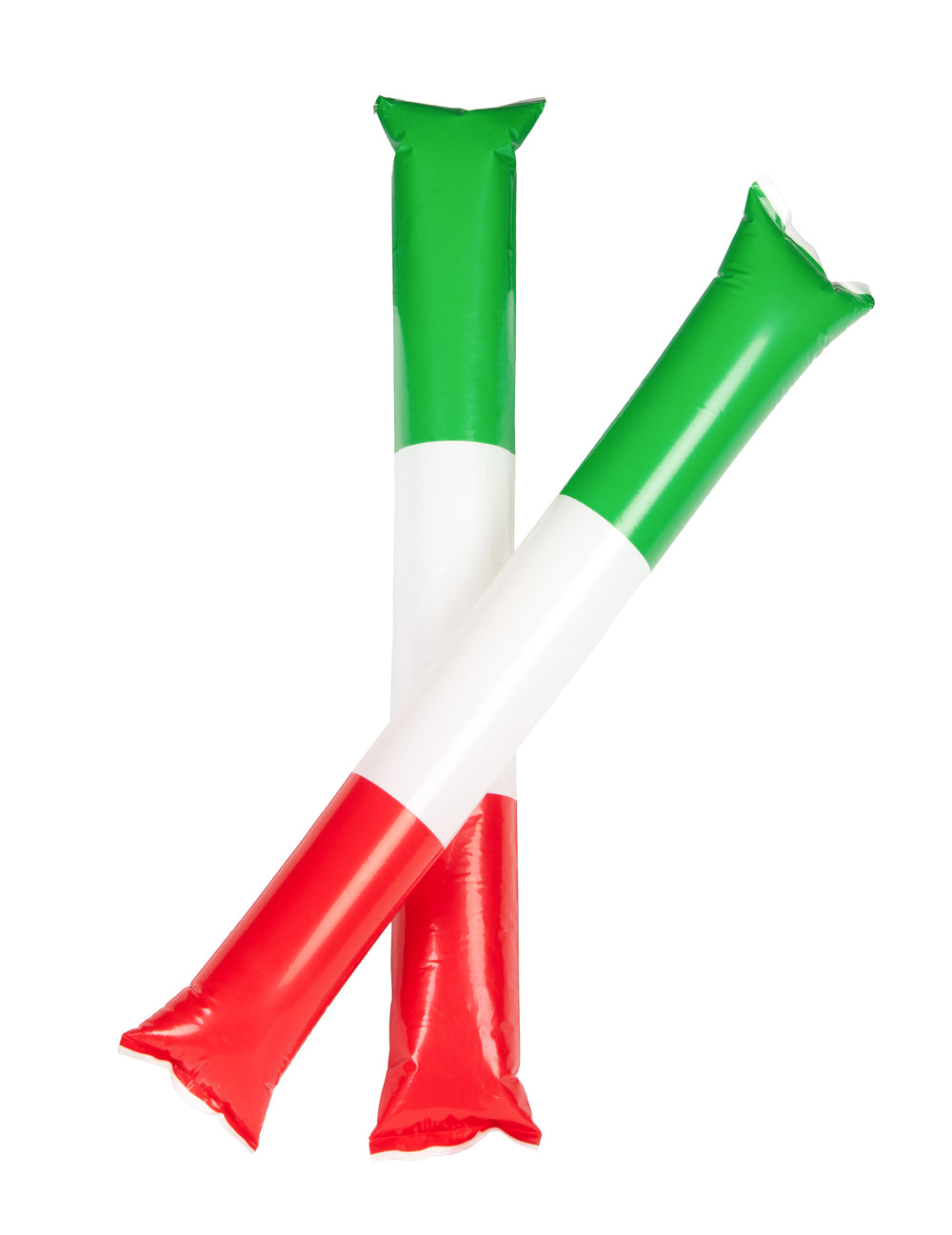 Bâtons gonflables tap-tap Italie pour supporter vert blanc rouge