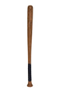 Batte de baseball marron effet bois avec poignée noire