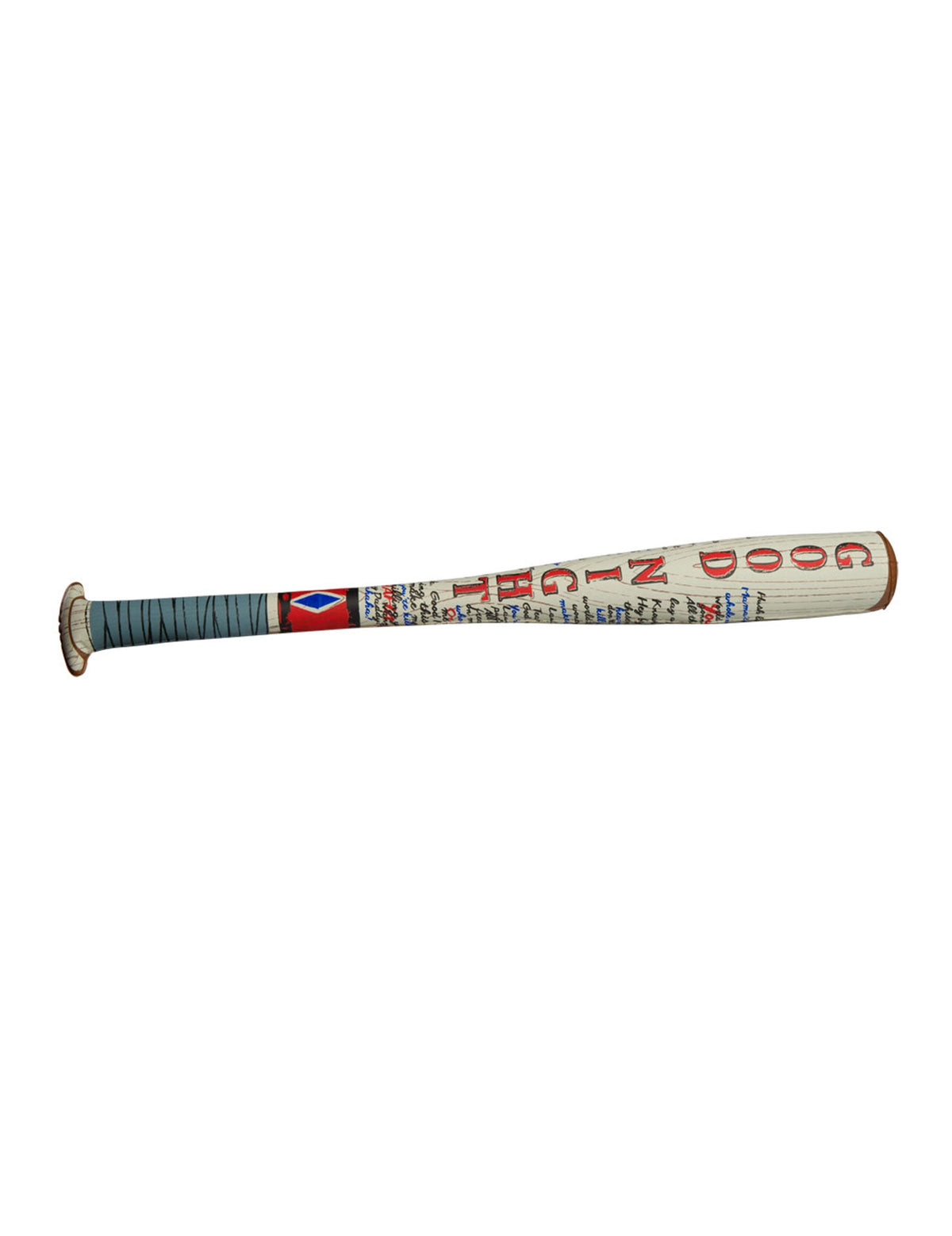 Batte gonflable Harley Quinn pour adulte blanche avec inscription Good Night