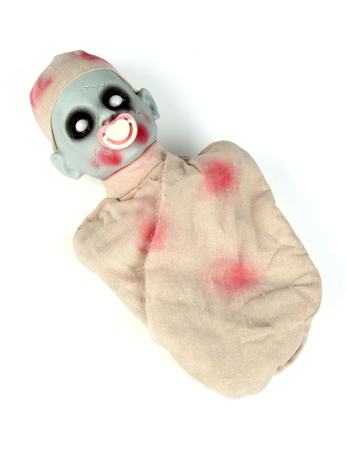 Bebê zumbi sangrento luz e som 50 cm