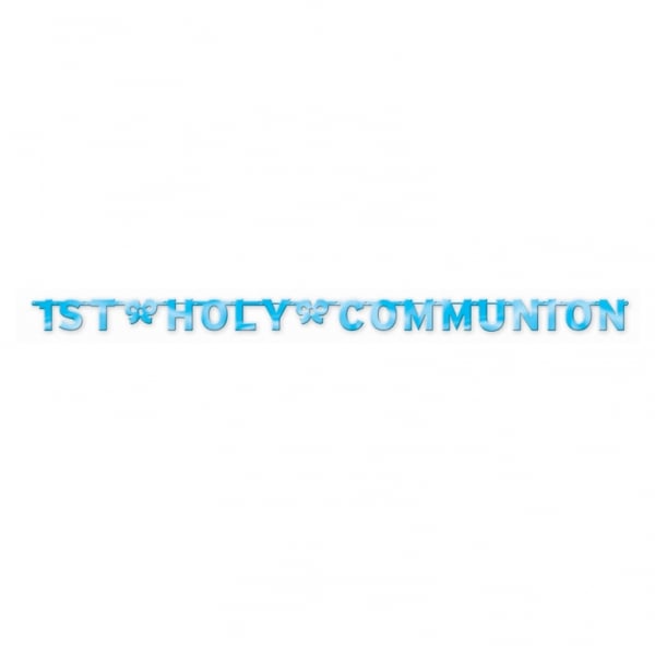 Guirlande lettres 1st holy communion bleue