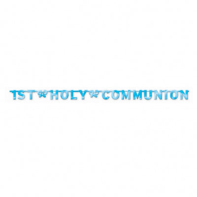 Guirlande lettres 1st holy communion bleue