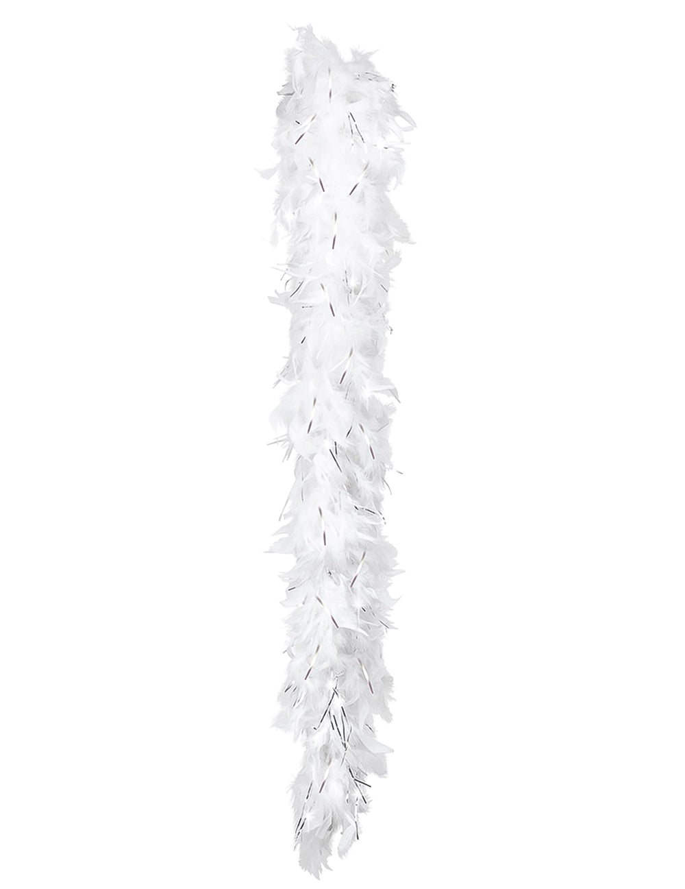 Vue d'ensemble du boa blanc et argenté pour femme