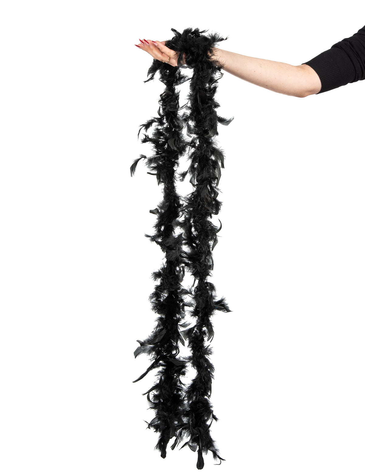 Aperçu de la longueur du boa en plumes pour adulte noir 40g