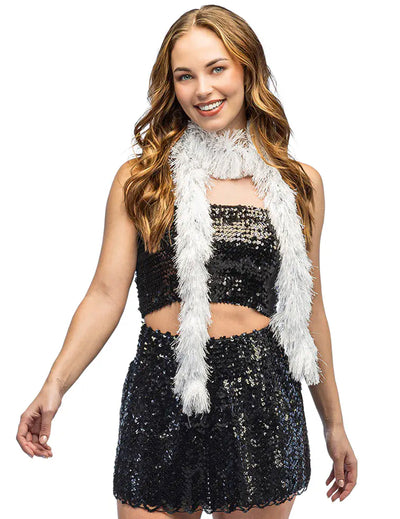 Boá de pelos brancos 60g