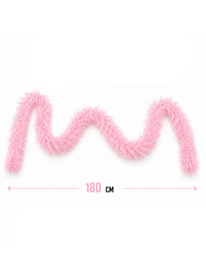 Boa de pelo rosa claro 60g