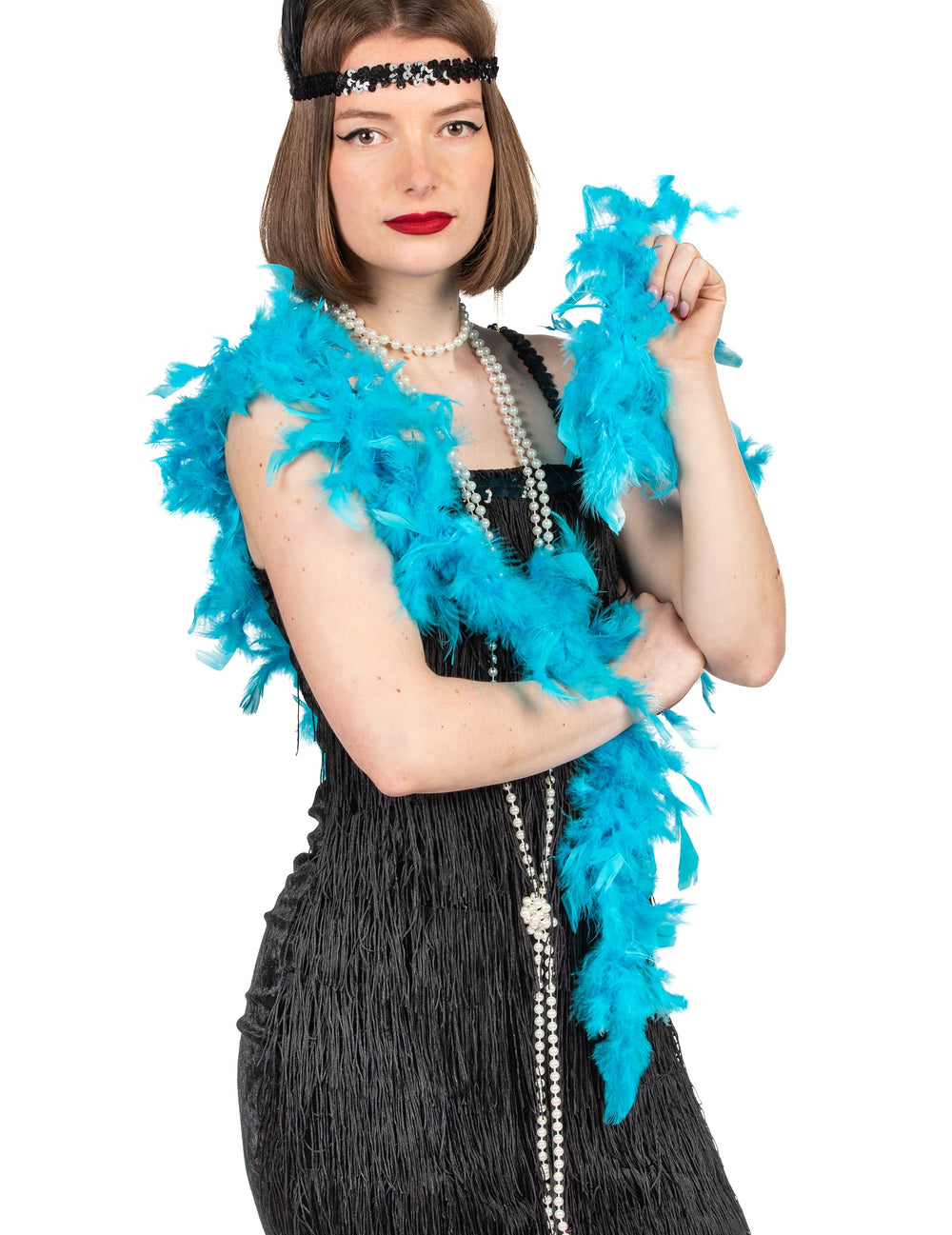 Boa pour femme turquoise 40g