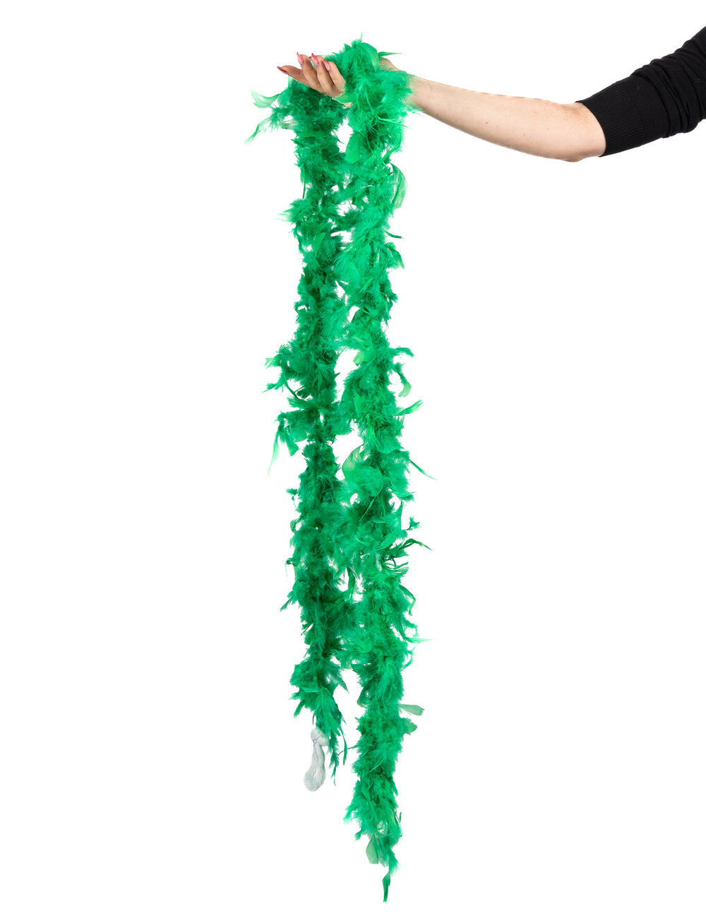 Vue de la longueur du boa pour femme vert 40g