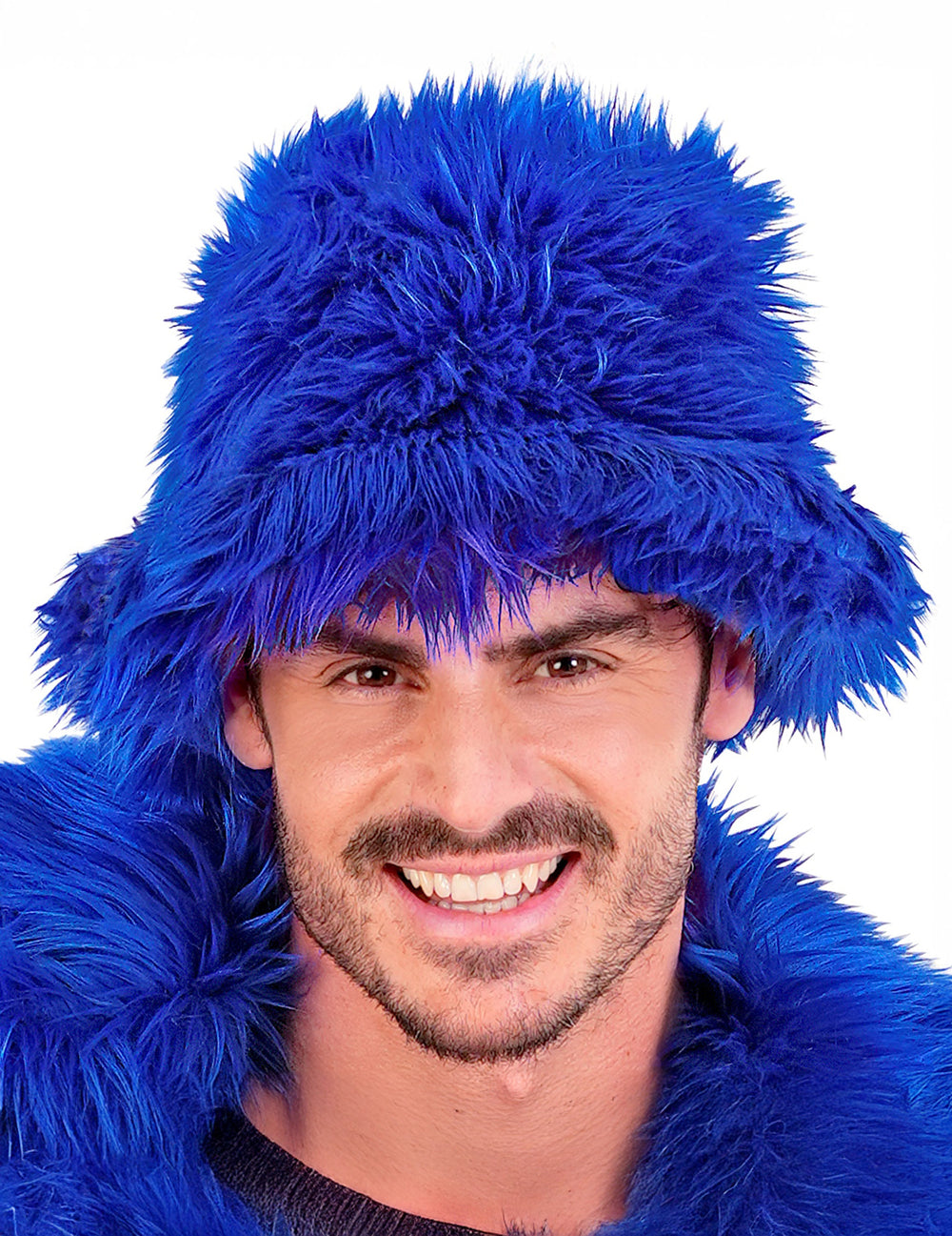 Bob en poils pour adulte bleu foncé
