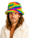 Bob en poils multicolore pour adulte arc-en-ciel