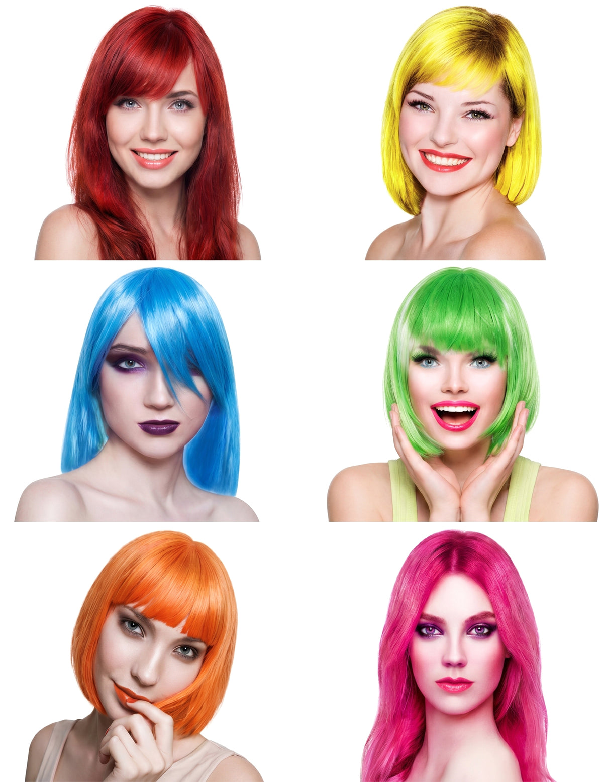 Spray de tinta fluorescente para cabelo