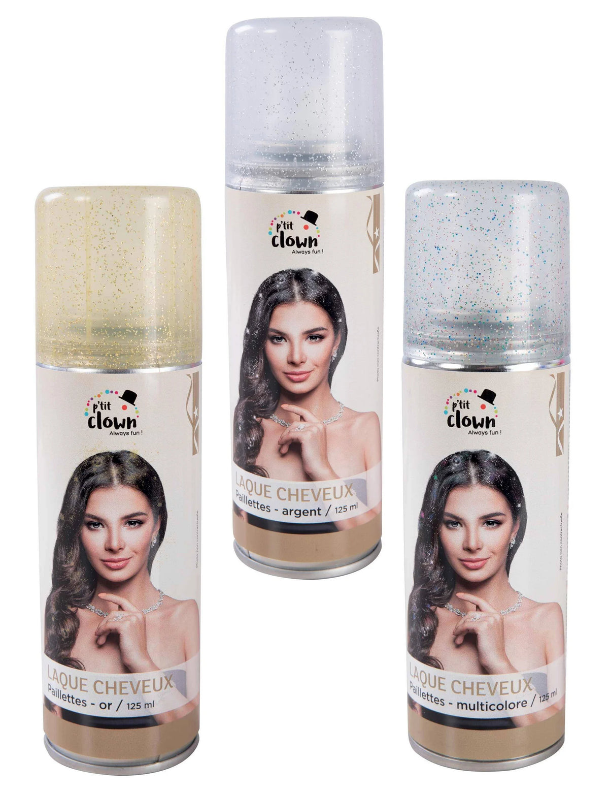 Laca para cabelo com brilhantes