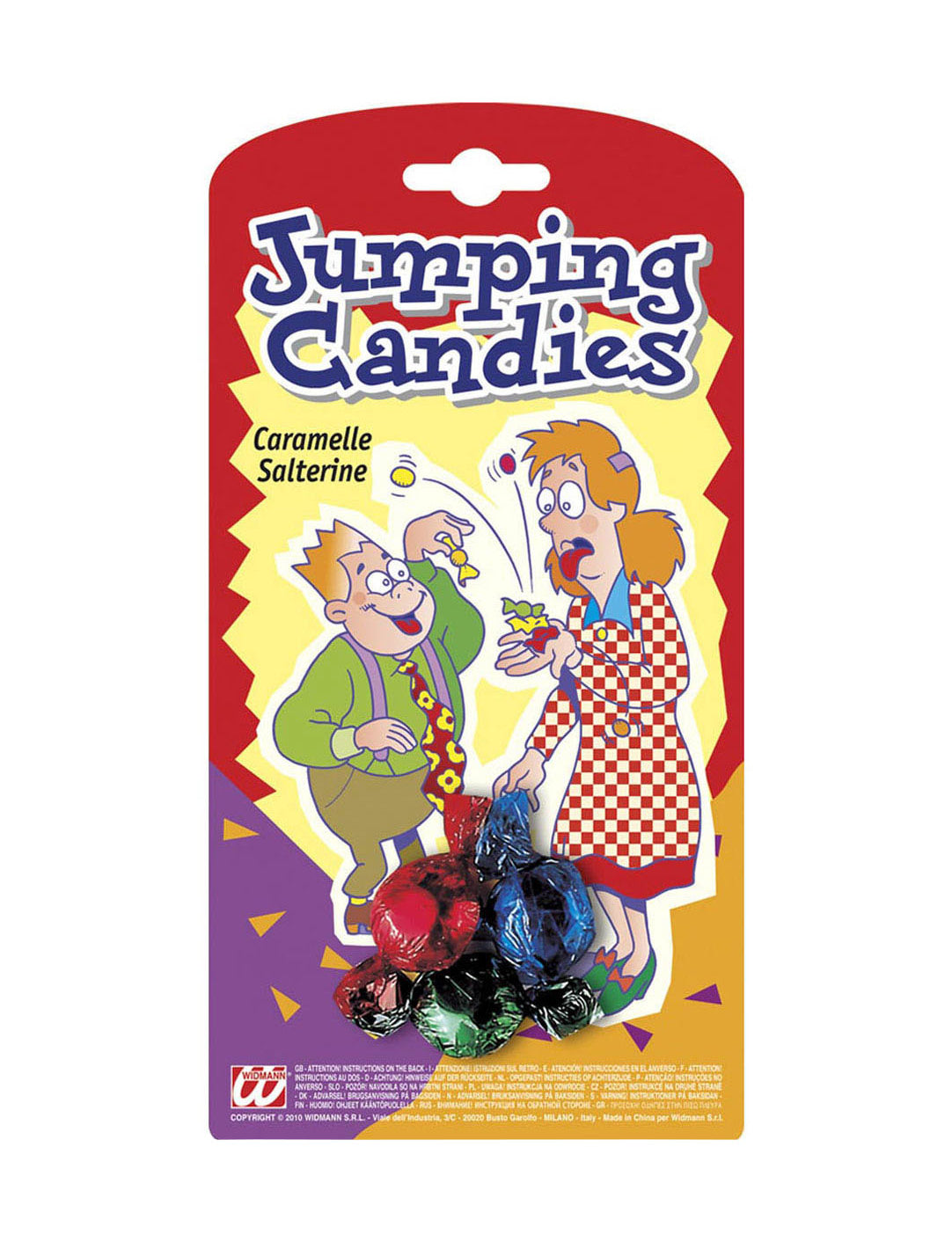 Bonbons sauteurs Jumping Candies pour adulte et enfant multicolores