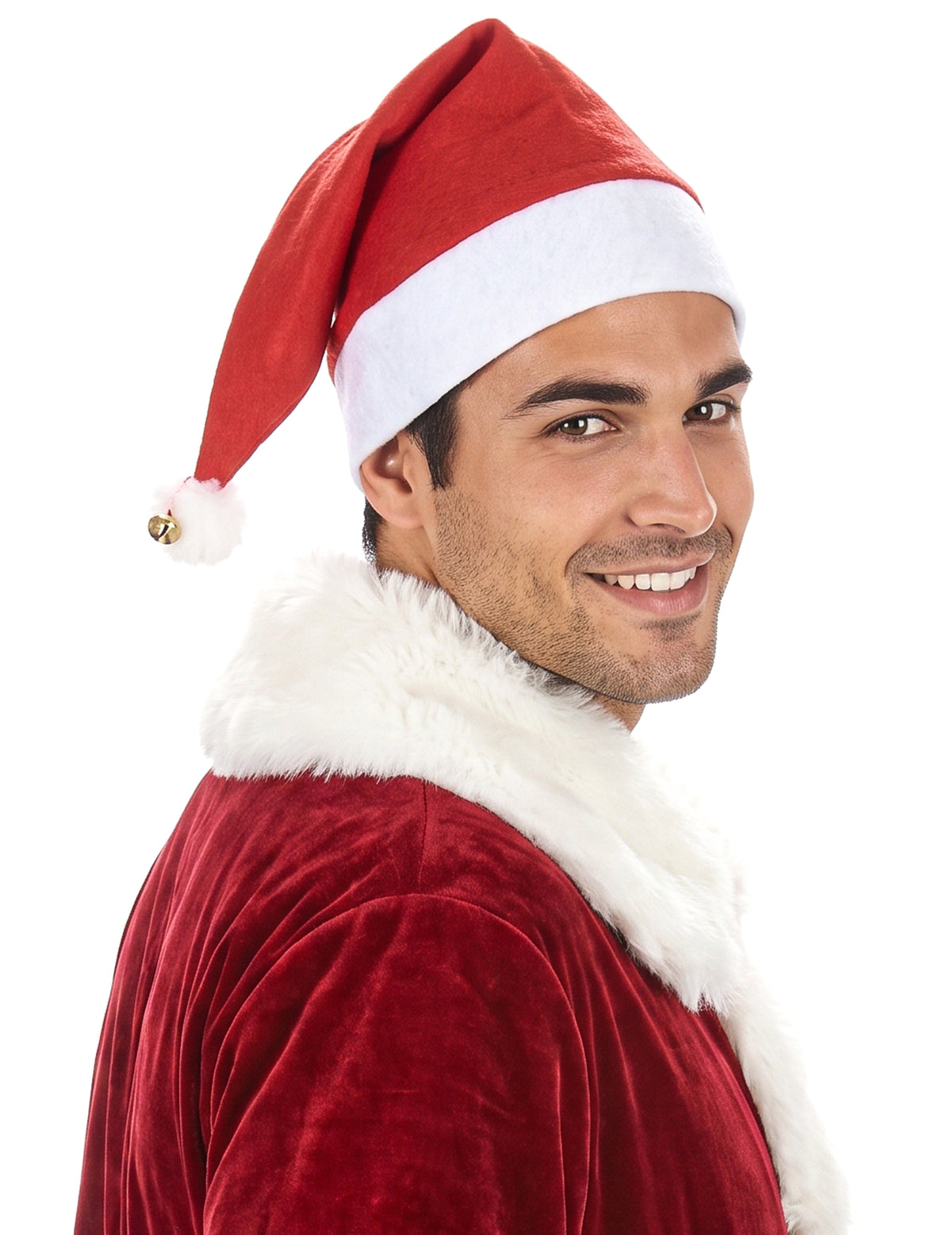 Gorro de Natal com chocalho adulto
