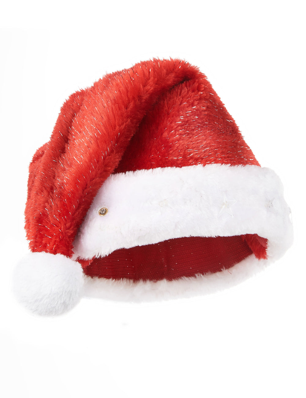 Vue de profil du bonnet de Père Noël