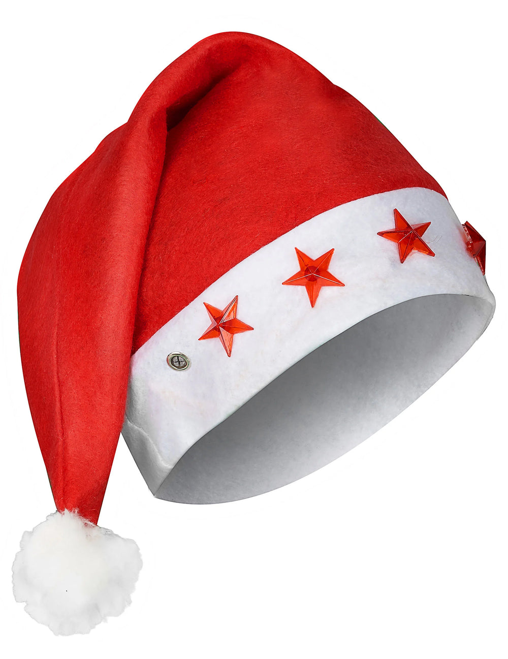 Vue de profil du Bonnet lumineux Père Noël