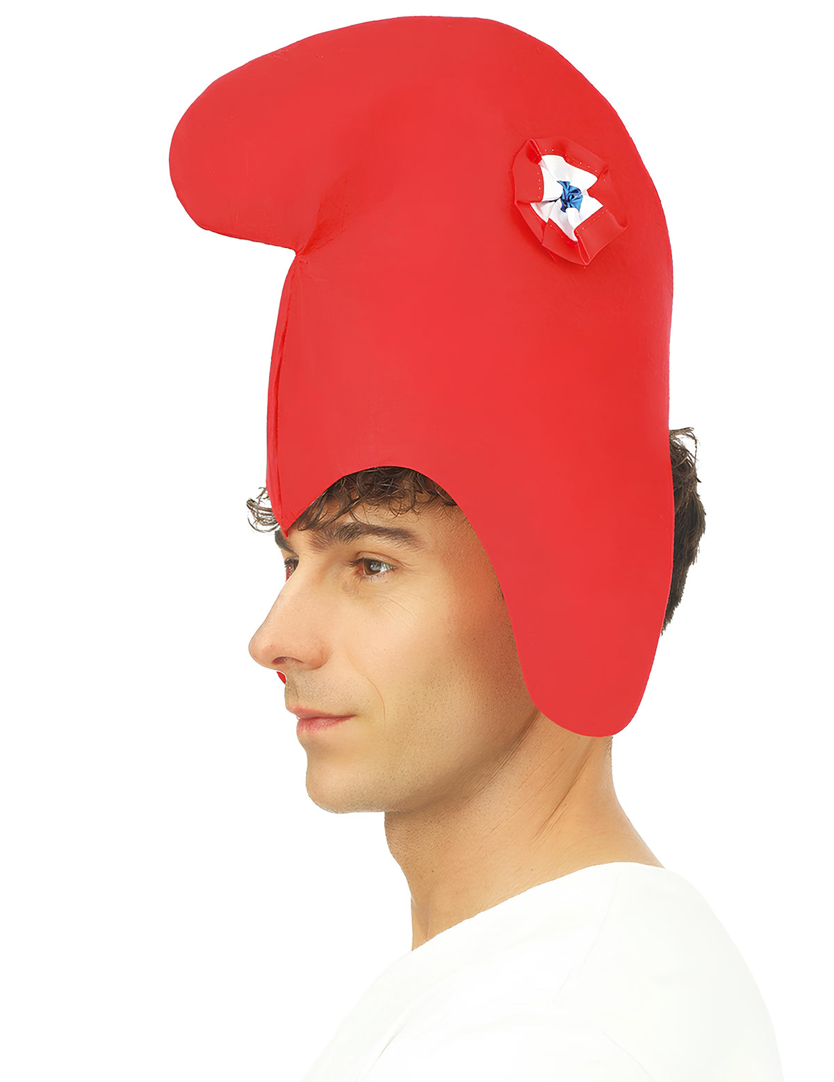 Bonnet phrygien pour adulte rouge avec cocarde tricolore