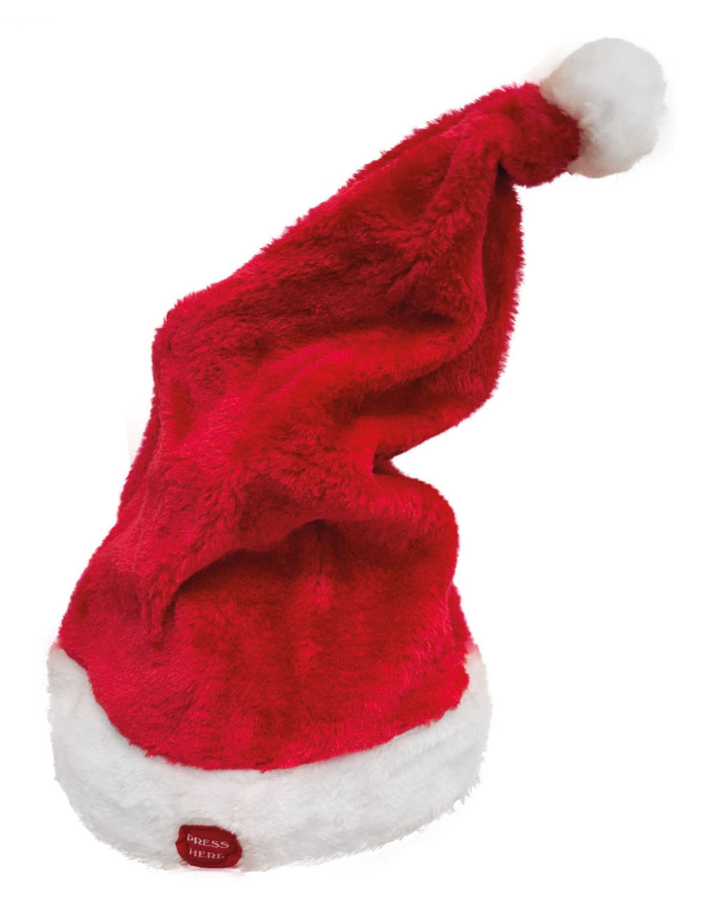 Bonnet de Noël pour adulte rouge musical et animé
