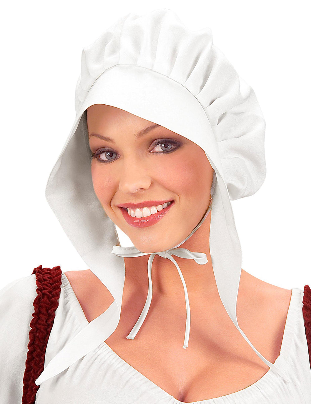 Bonnet de servante pour femme blanc