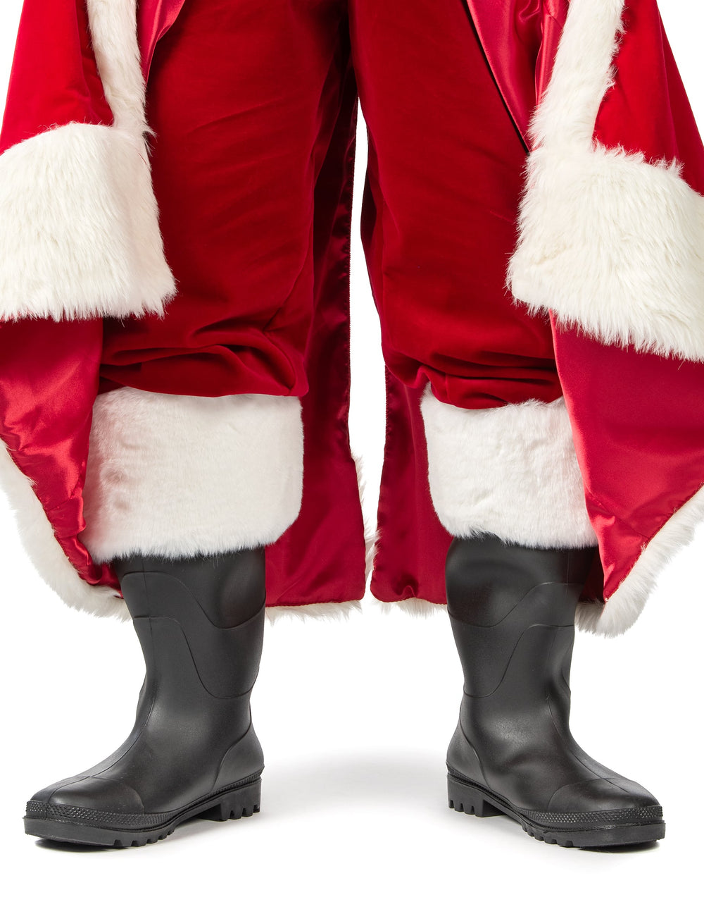 Gros plan des bottes de Père Noël pour adulte