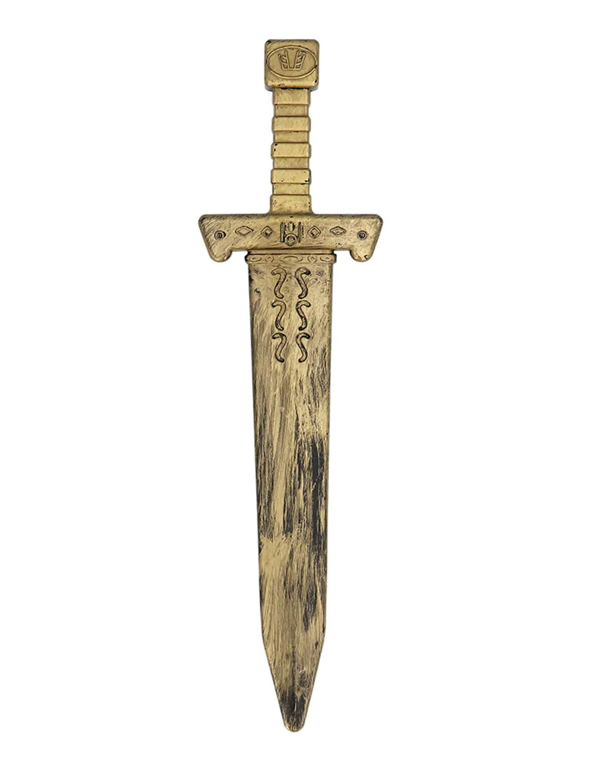 Detalhe da espada do escudo e espada de combate de gladiador