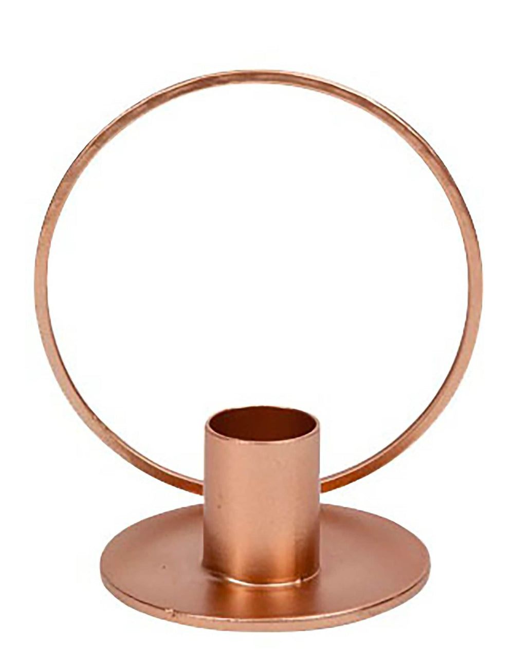 Castiçal de círculo para decoração de festa em ouro rosa em metal