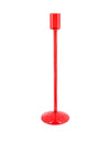 Castiçal Elegance de vidro vermelho 30 cm