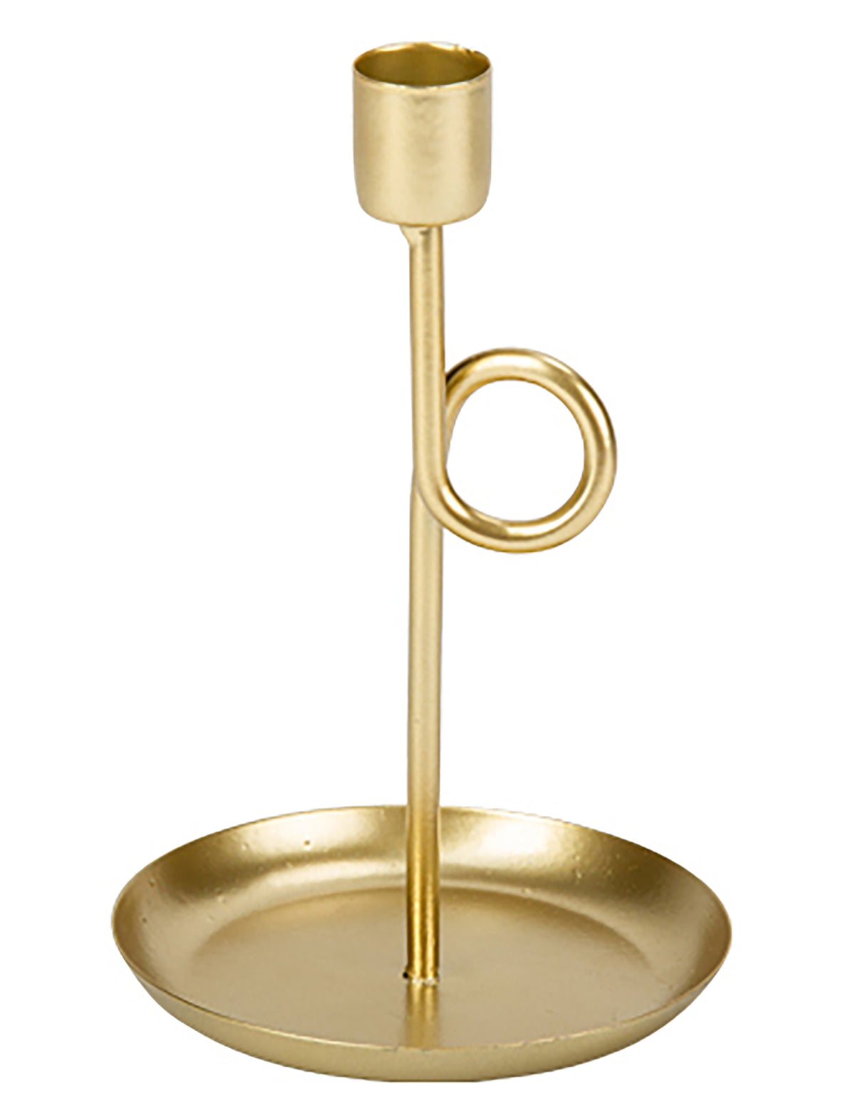 Bougeoir sur pied pour décoration de table laiton doré