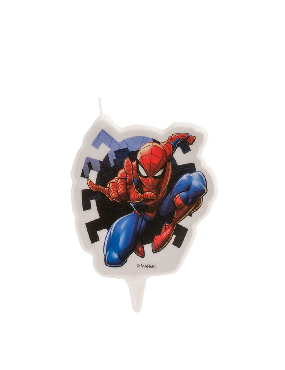 Vela de aniversário Spiderman para criança vermelho e azul