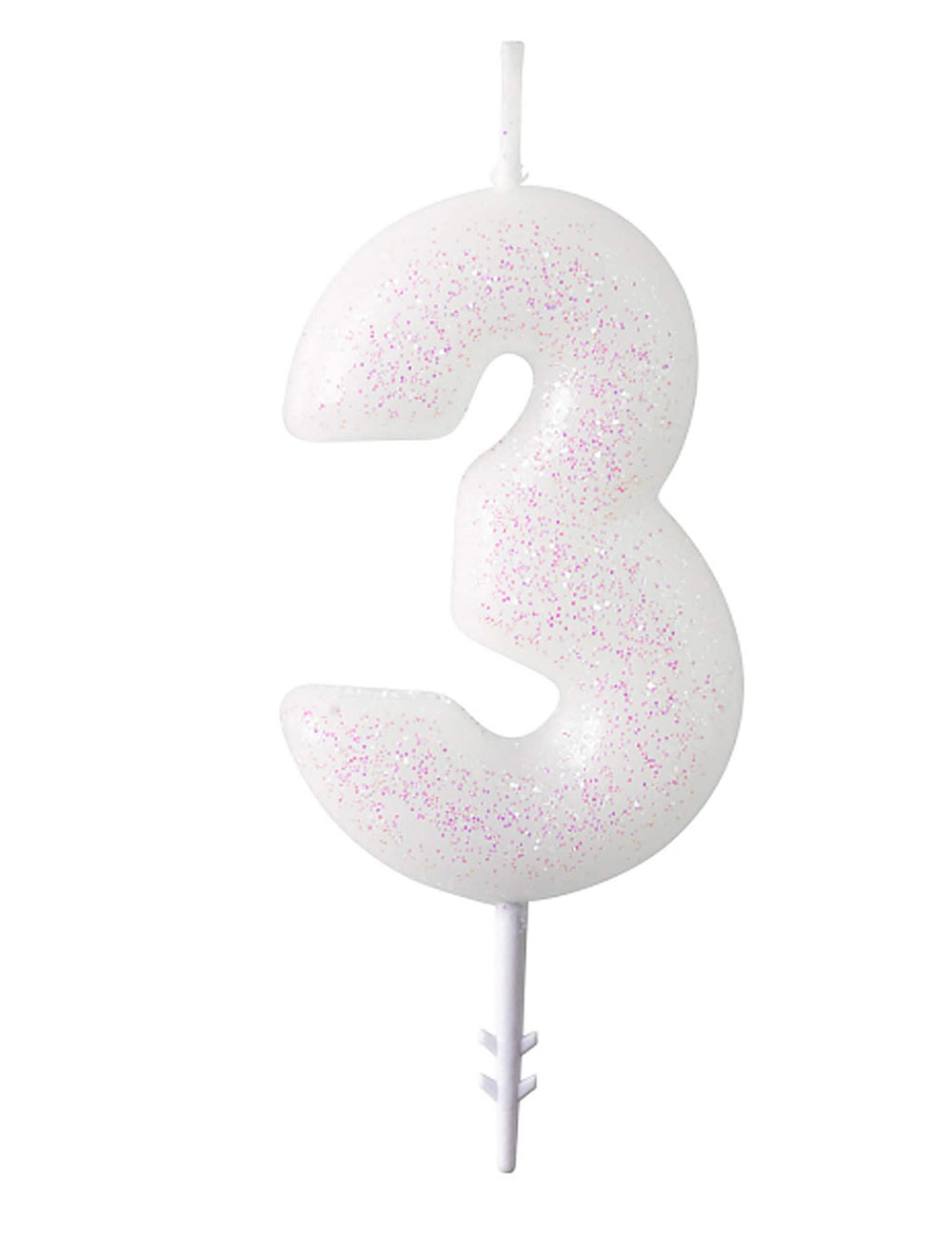 Número 3 da vela número para aniversário