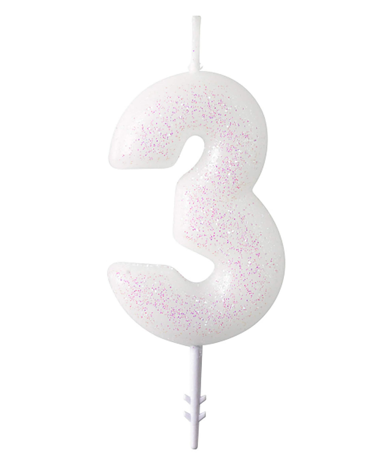 Número 3 da vela número para aniversário
