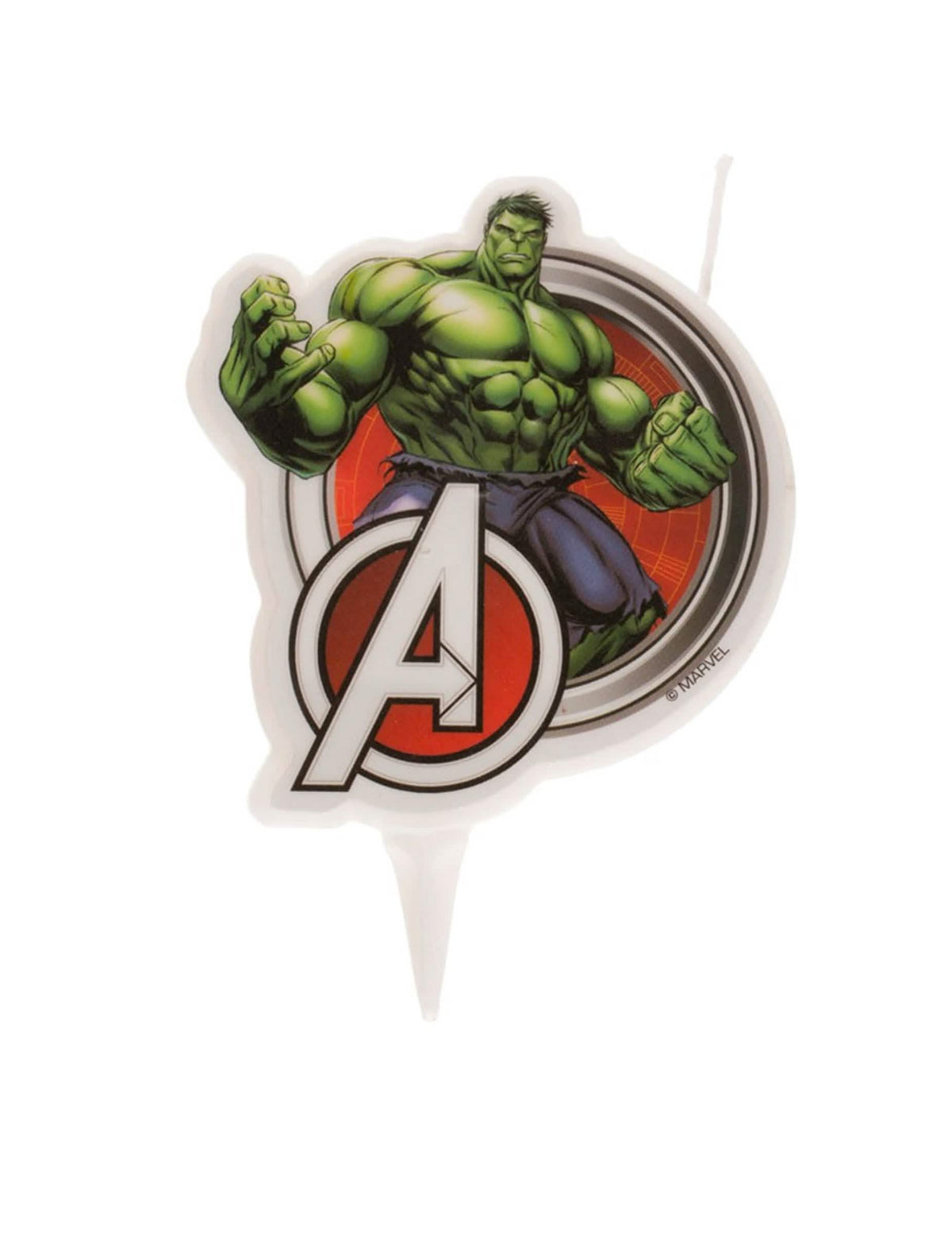 Vela de aniversário Hulk Os Vingadores verde e vermelho