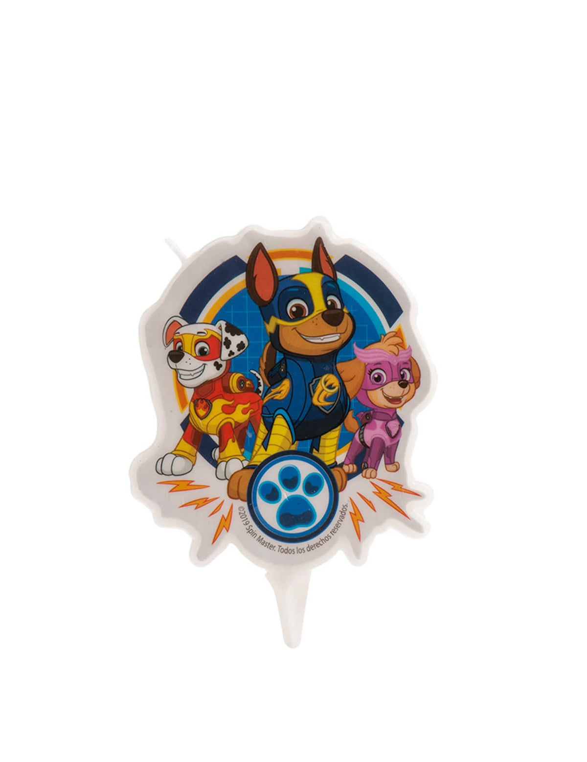 Vela de aniversário Pat'Patrouille para criança multicores com as personagens Mighty Pups