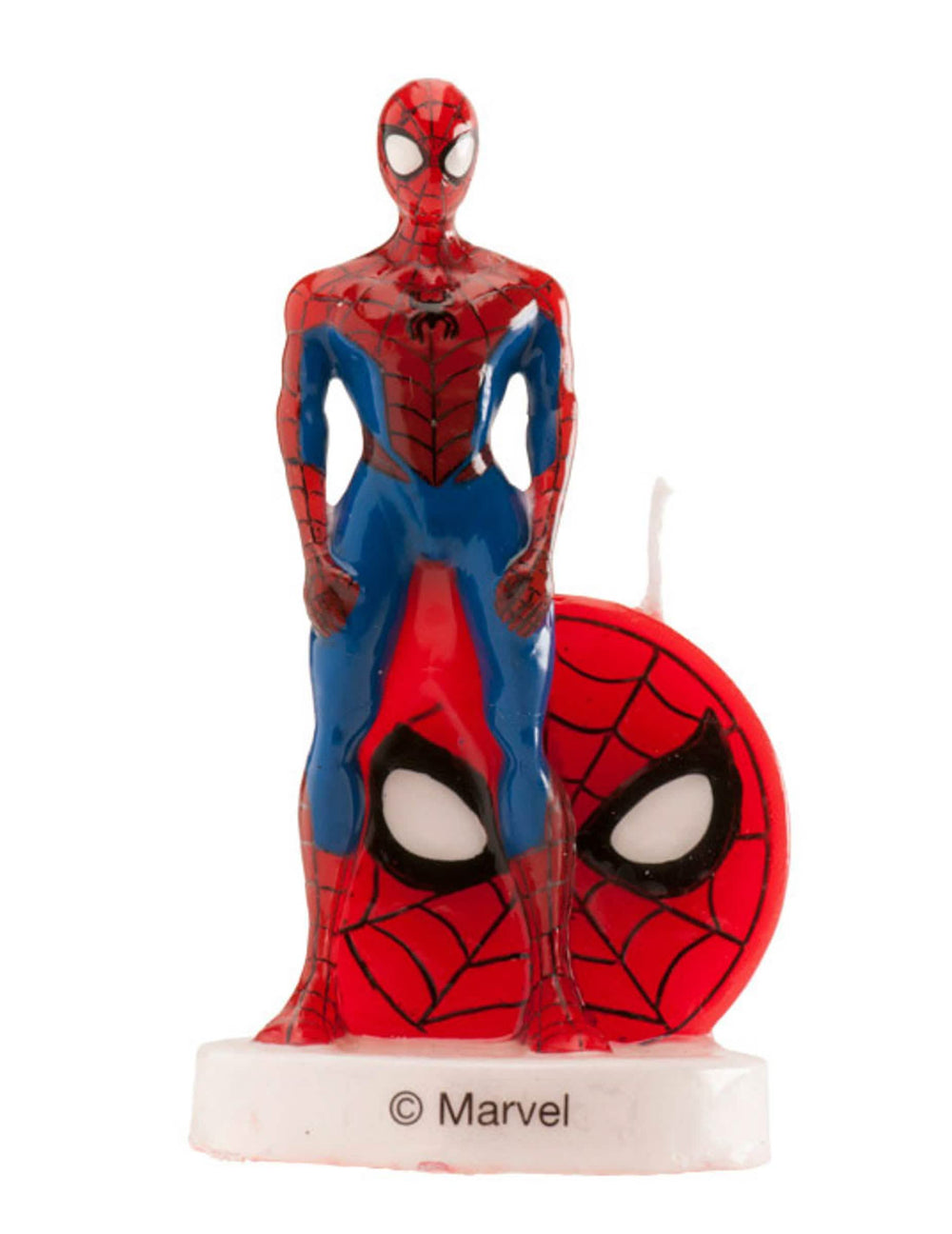 Vela de aniversário Spiderman para criança 3D vermelha e azul