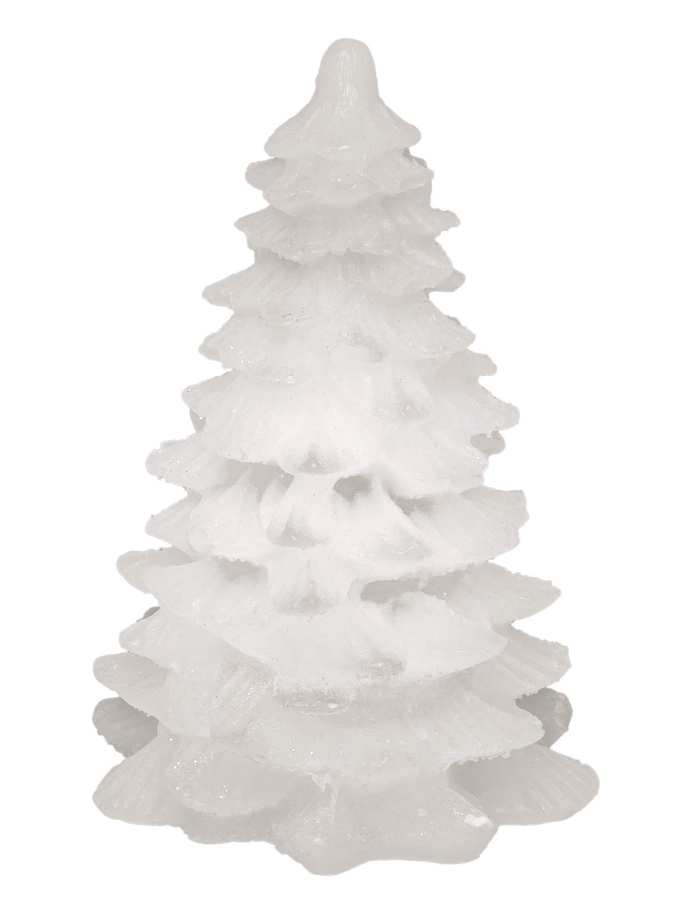 Vela luminosa em forma de pinheiro para decoração de natal branco LED