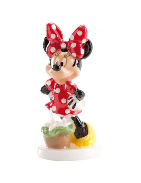 Velinha Minnie para criança vermelha às bolinhas brancas