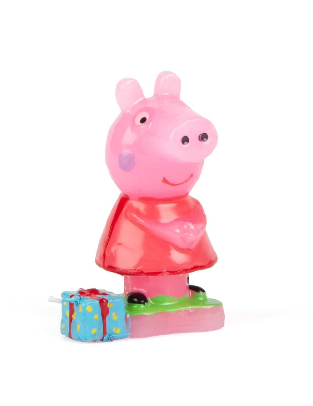 Vela Peppa Pig para criança cor de rosa e vermelho com figurine e presente azul