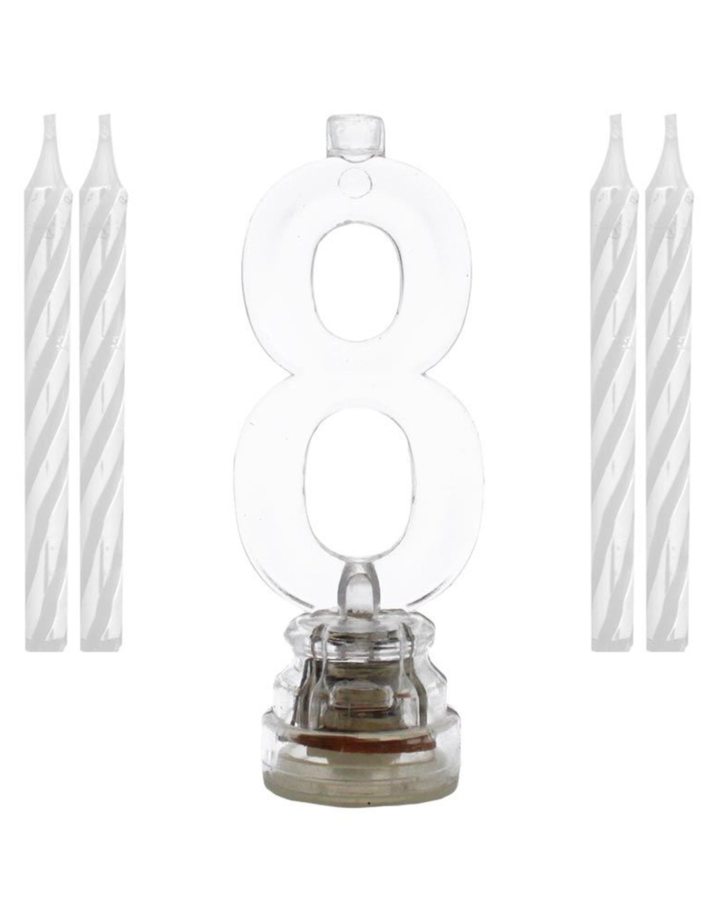Contenu du lot de la bougie lumineuse LED chiffre 8
