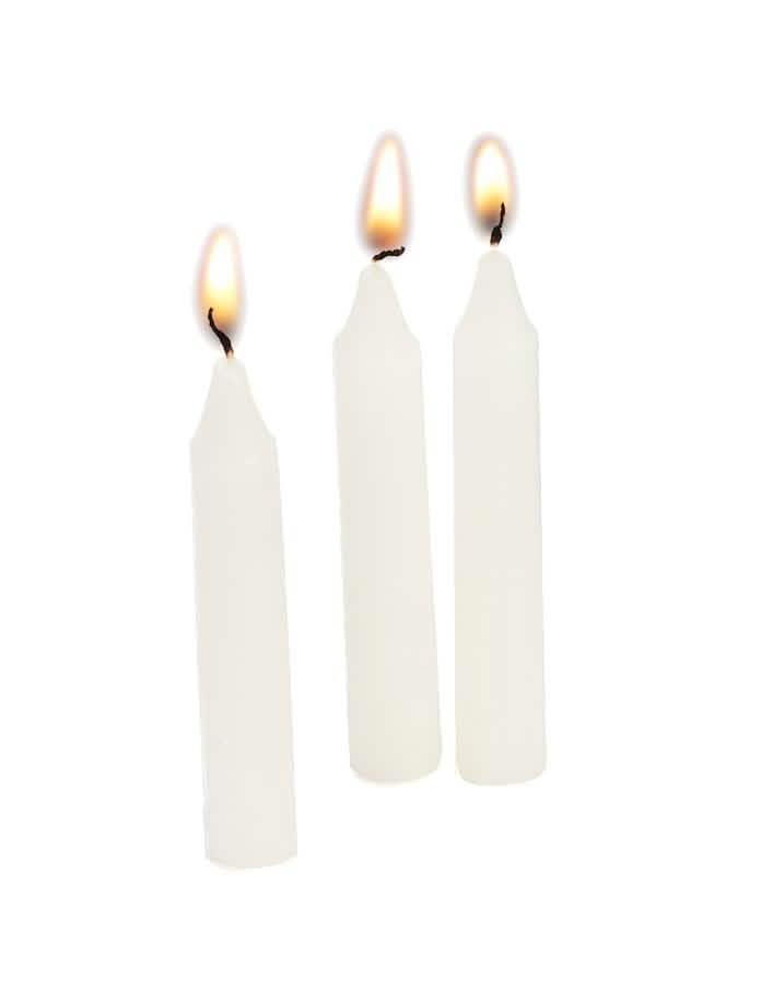 Grande plano do lote de 12 velas para lanternas