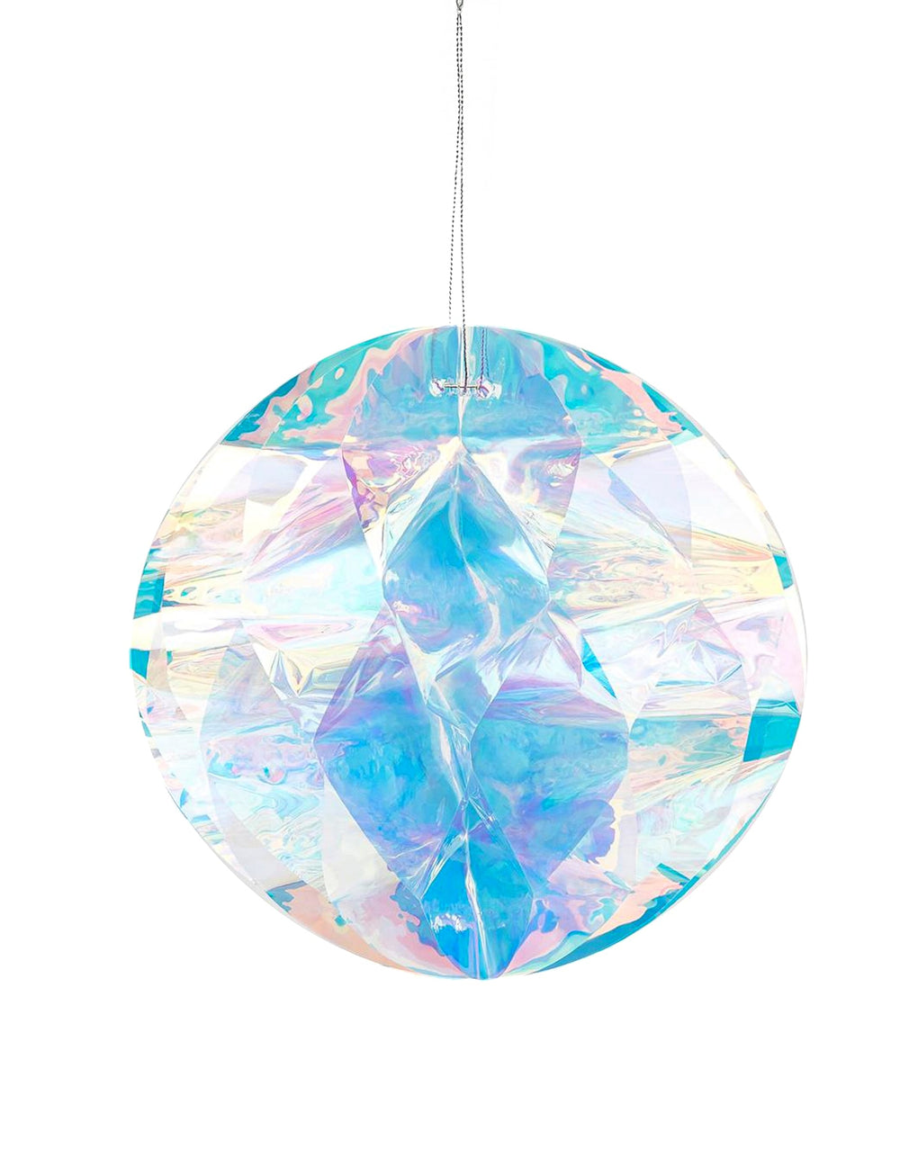 Boule à suspendre origami diamant pour décoration irisé