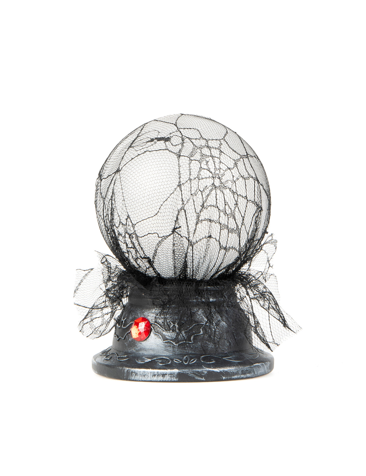 Vue de face de la boule de cristal lumineuse et sonore Halloween