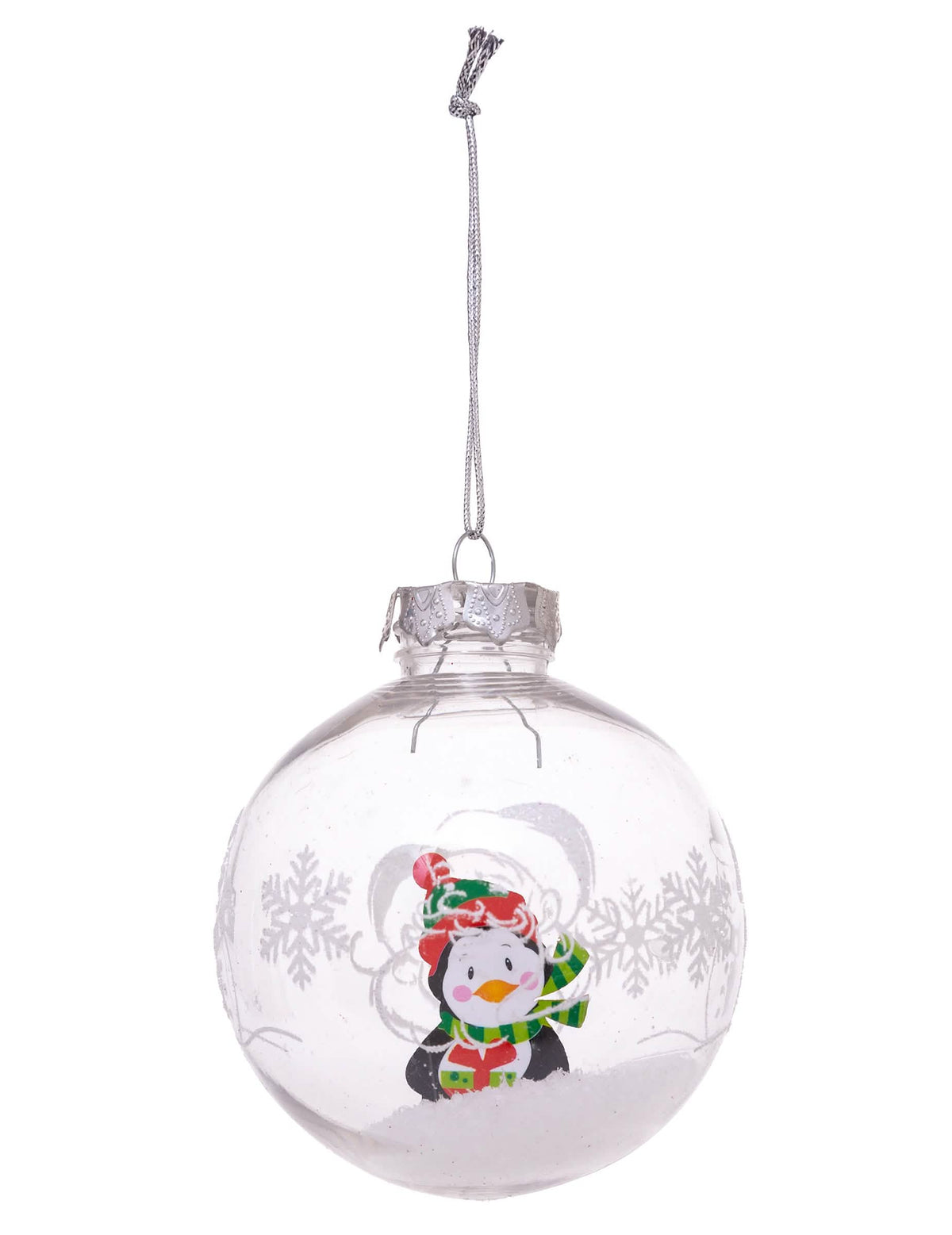 Modelo com pinguim da bola de natal personagens para árvore de natal
