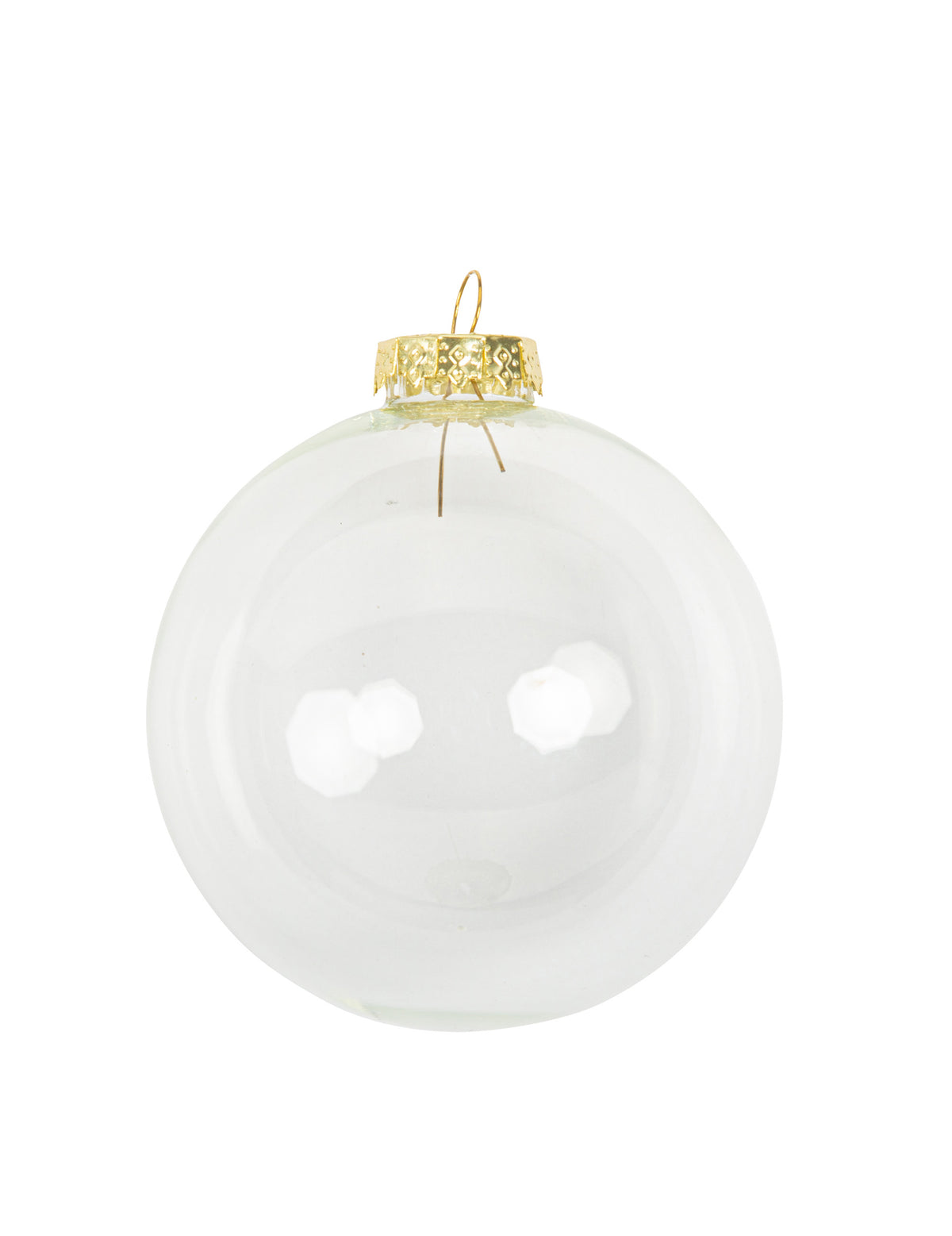 Boule de noël personnalisable pour décoration transparente à suspendre