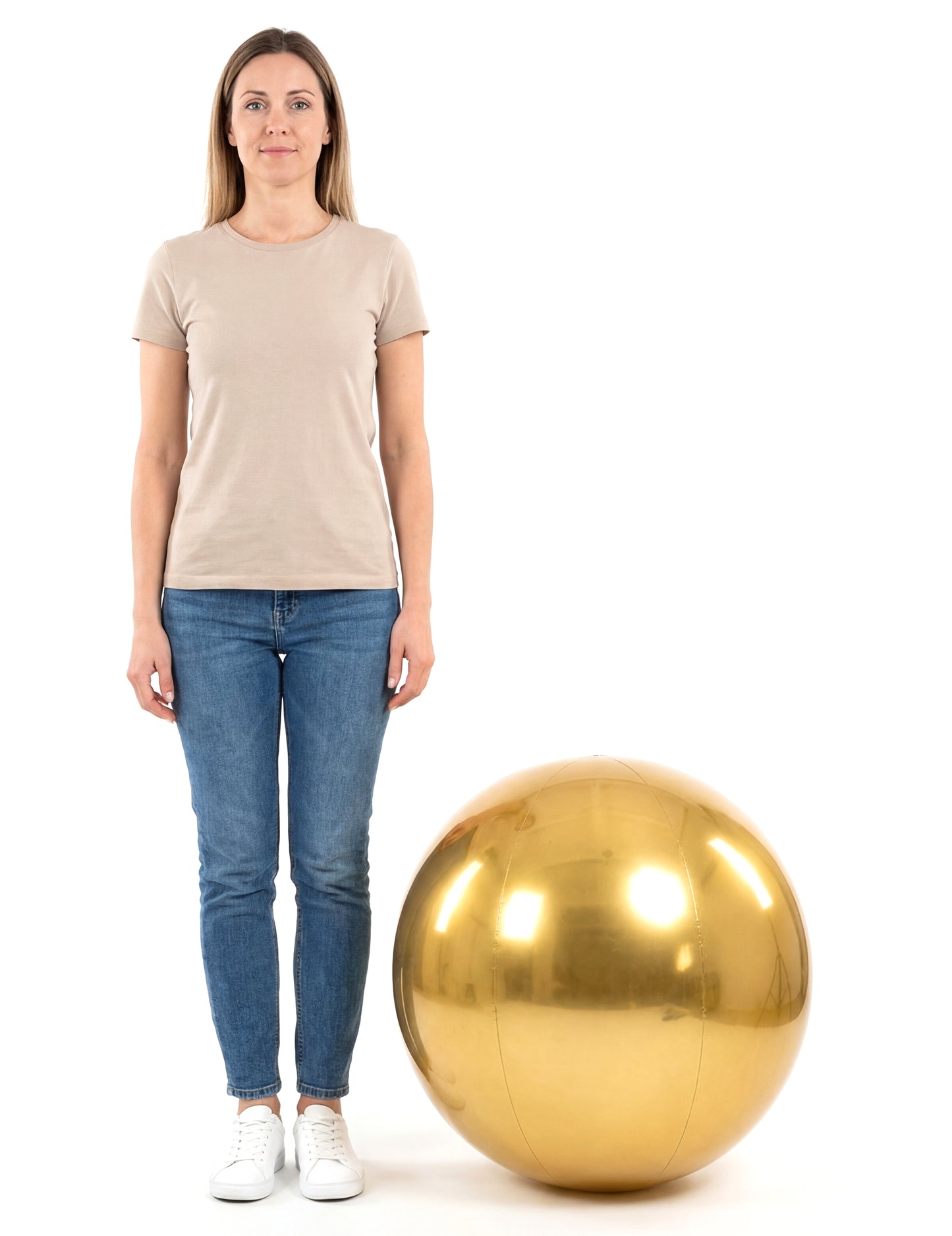 Bola de espelhos insuflável dourada 60 cm