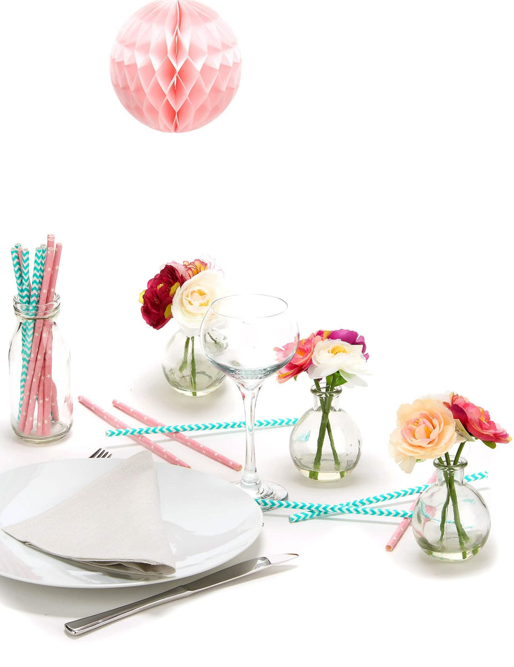 Encenação da bola de papel alveolado para pendurar para decoração cor de rosa bonbon