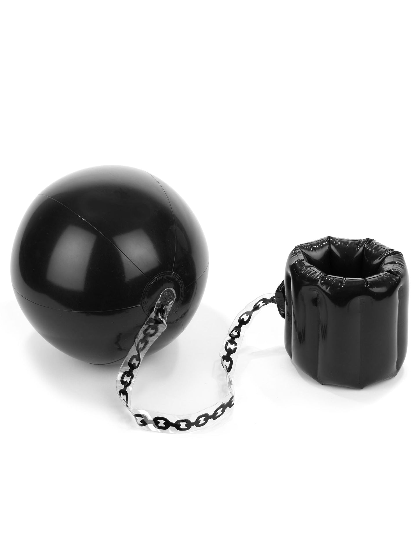 Boulet avec chaîne gonflable prisonnier pour adulte noir
