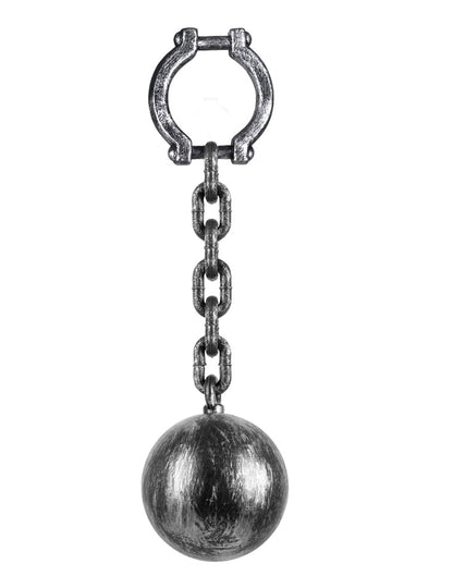 Boulet de prisonnier pour adulte gris effet métal vieilli