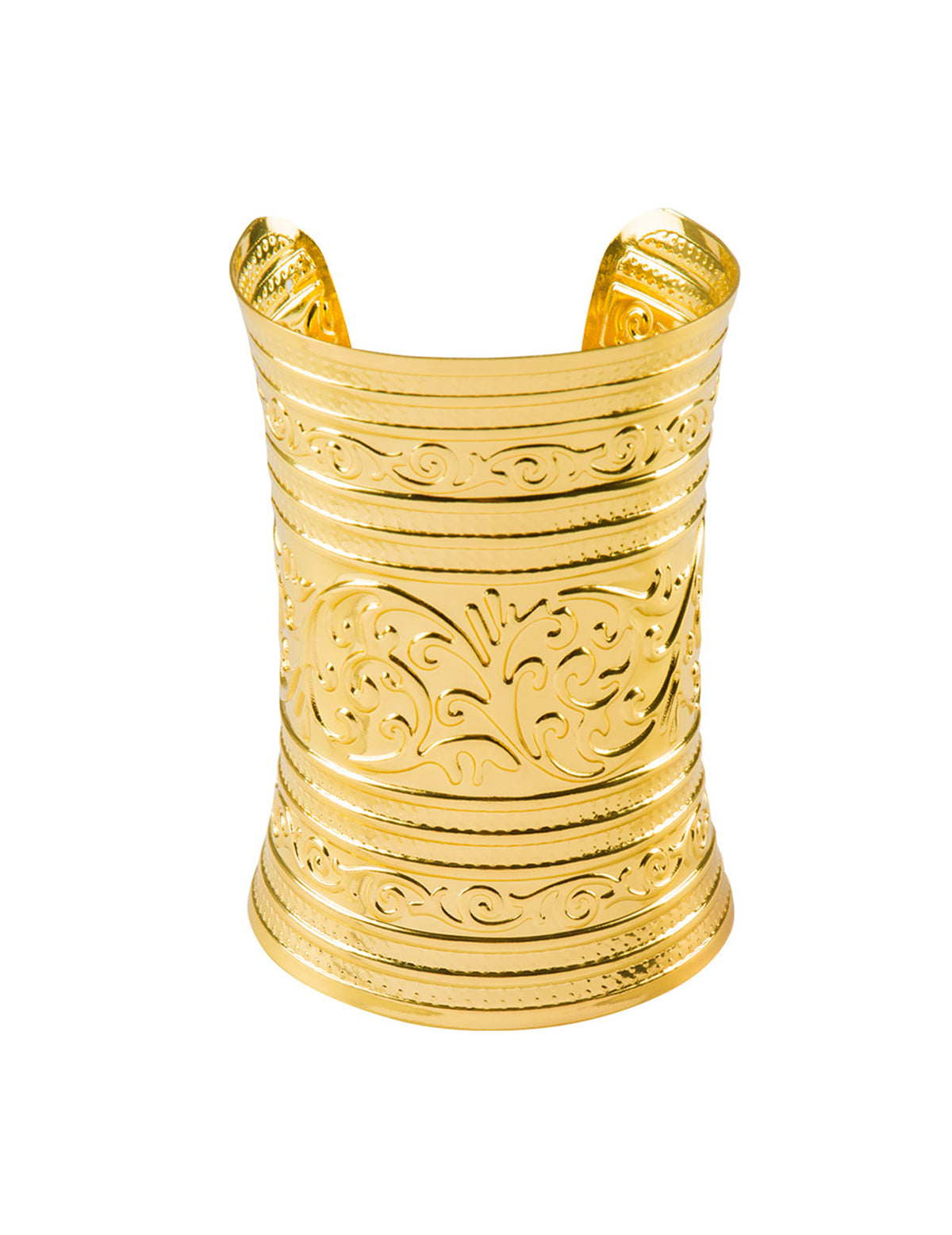 Vue de face du bracelet manchette reine du nil pour femme