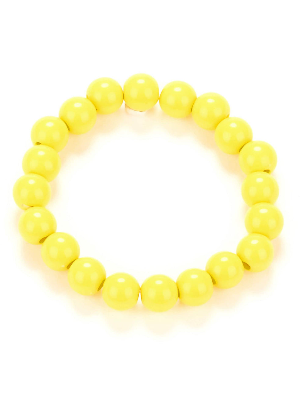 Bracelete de pérolas para adulto amarelo