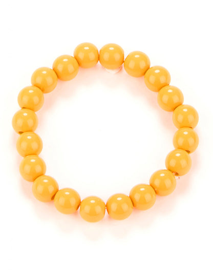 Bracelet perles pour adulte orange